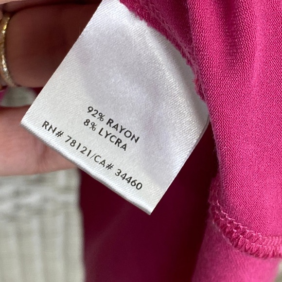 Eileen Fisher Cranberry Jersey Midi Dress Soft Draped Sleeveless Travel Knit - Picture 6 of 8